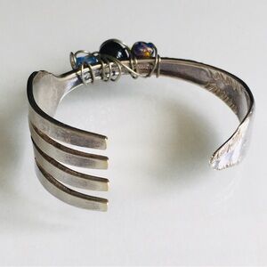 Vintage A1 Silver Plate Fork Cutlery Bracelet Boho